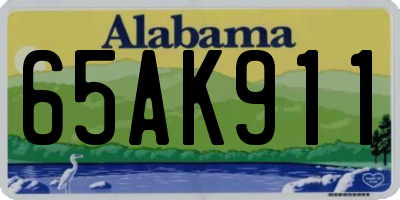 AL license plate 65AK911