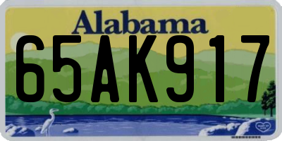 AL license plate 65AK917