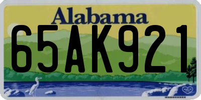AL license plate 65AK921