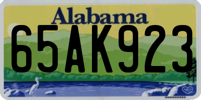 AL license plate 65AK923