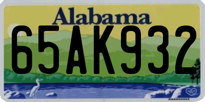 AL license plate 65AK932