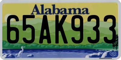 AL license plate 65AK933