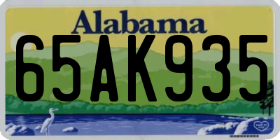 AL license plate 65AK935