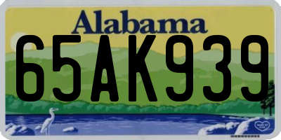 AL license plate 65AK939