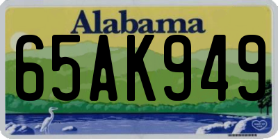 AL license plate 65AK949