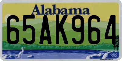 AL license plate 65AK964