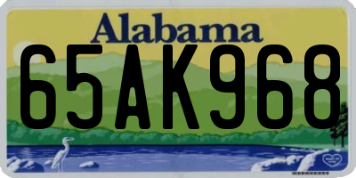 AL license plate 65AK968
