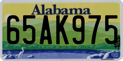AL license plate 65AK975