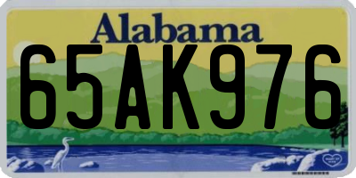 AL license plate 65AK976