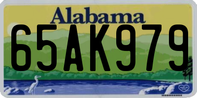 AL license plate 65AK979