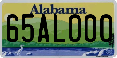 AL license plate 65AL000