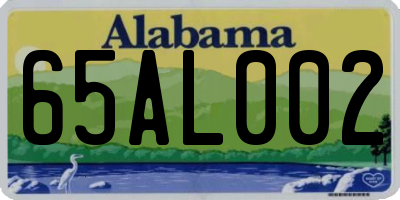 AL license plate 65AL002