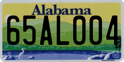 AL license plate 65AL004