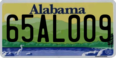 AL license plate 65AL009