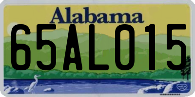 AL license plate 65AL015