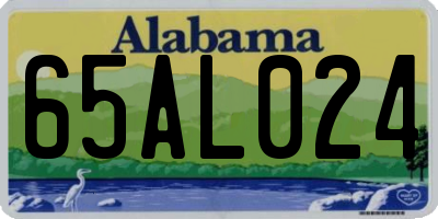 AL license plate 65AL024