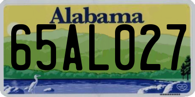 AL license plate 65AL027