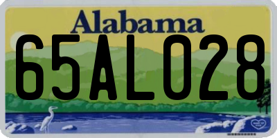 AL license plate 65AL028