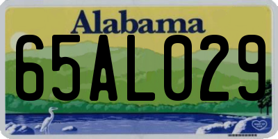 AL license plate 65AL029