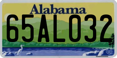 AL license plate 65AL032