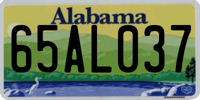 AL license plate 65AL037