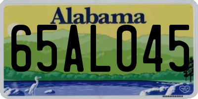 AL license plate 65AL045