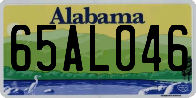 AL license plate 65AL046