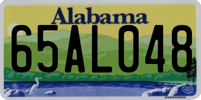 AL license plate 65AL048