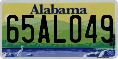 AL license plate 65AL049