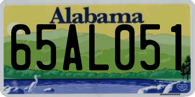 AL license plate 65AL051