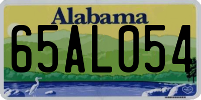AL license plate 65AL054