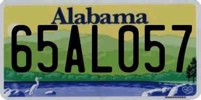 AL license plate 65AL057