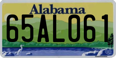 AL license plate 65AL061