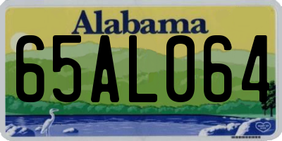 AL license plate 65AL064