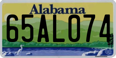 AL license plate 65AL074