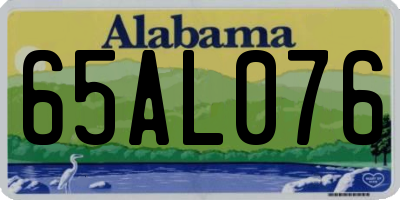 AL license plate 65AL076