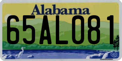 AL license plate 65AL081