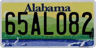 AL license plate 65AL082