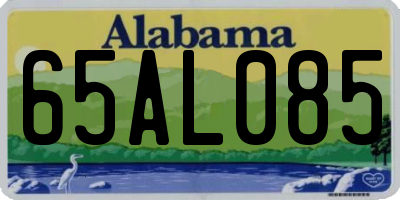 AL license plate 65AL085