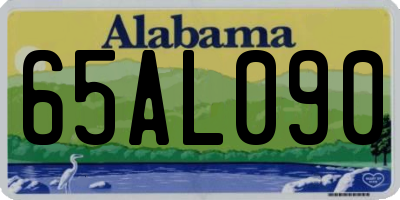 AL license plate 65AL090