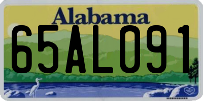 AL license plate 65AL091