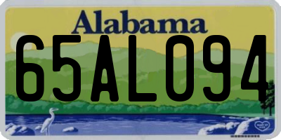 AL license plate 65AL094