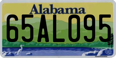 AL license plate 65AL095