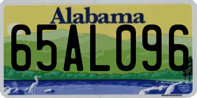 AL license plate 65AL096