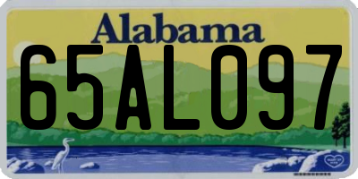 AL license plate 65AL097