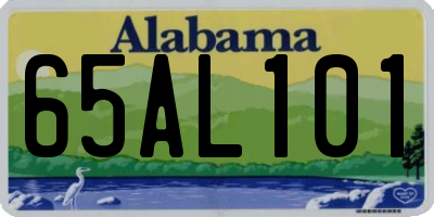 AL license plate 65AL101