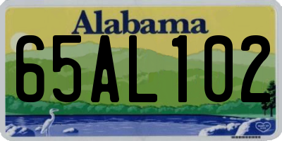 AL license plate 65AL102