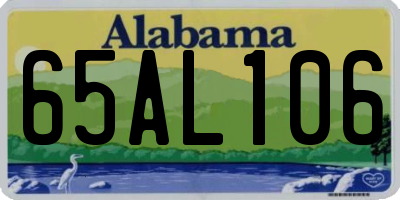 AL license plate 65AL106