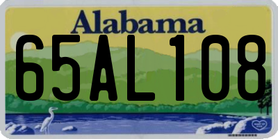 AL license plate 65AL108
