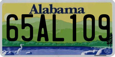 AL license plate 65AL109